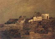 Ralph Blakelock Old New York Shanties at 55th Street and 7th Avenue Sweden oil painting artist